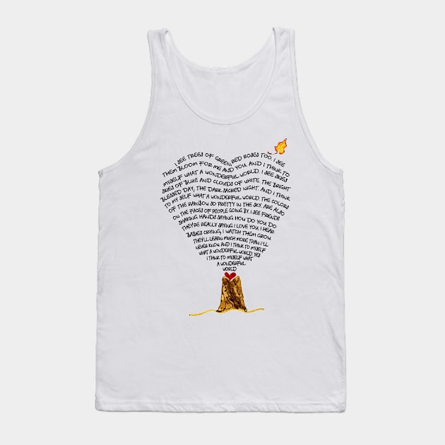 And I Think To Myself What A Wonderful World Hippie Tank Top by Raul Caldwell